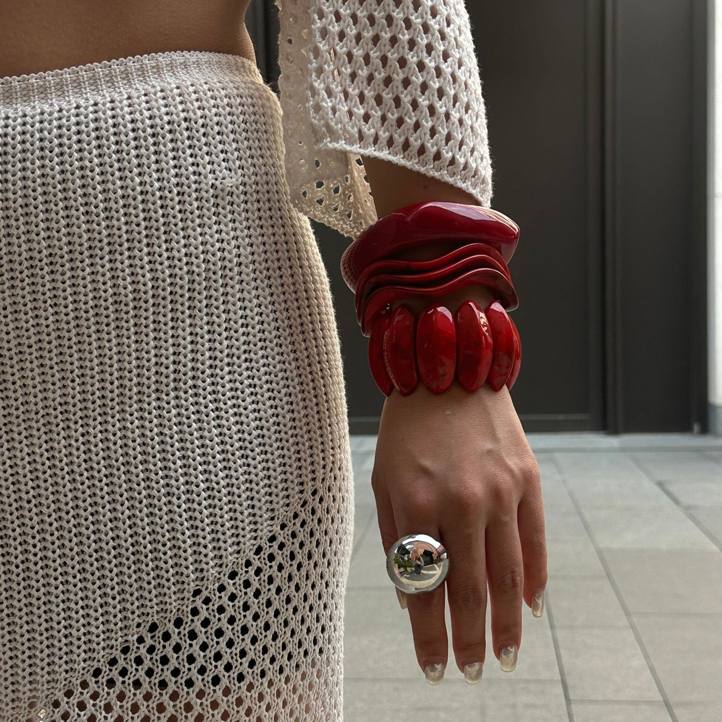 Geometric Gradient Resin Plated Bracelet
