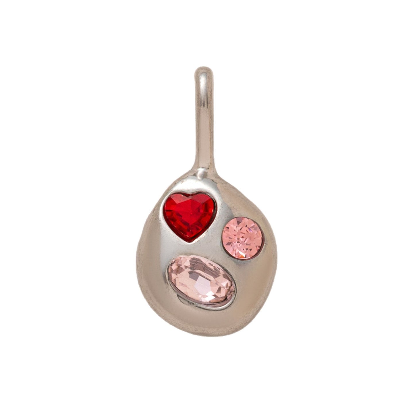 Vintage 18K Gold Plated Stainless Steel Heart Pendant Charm Bar for Women