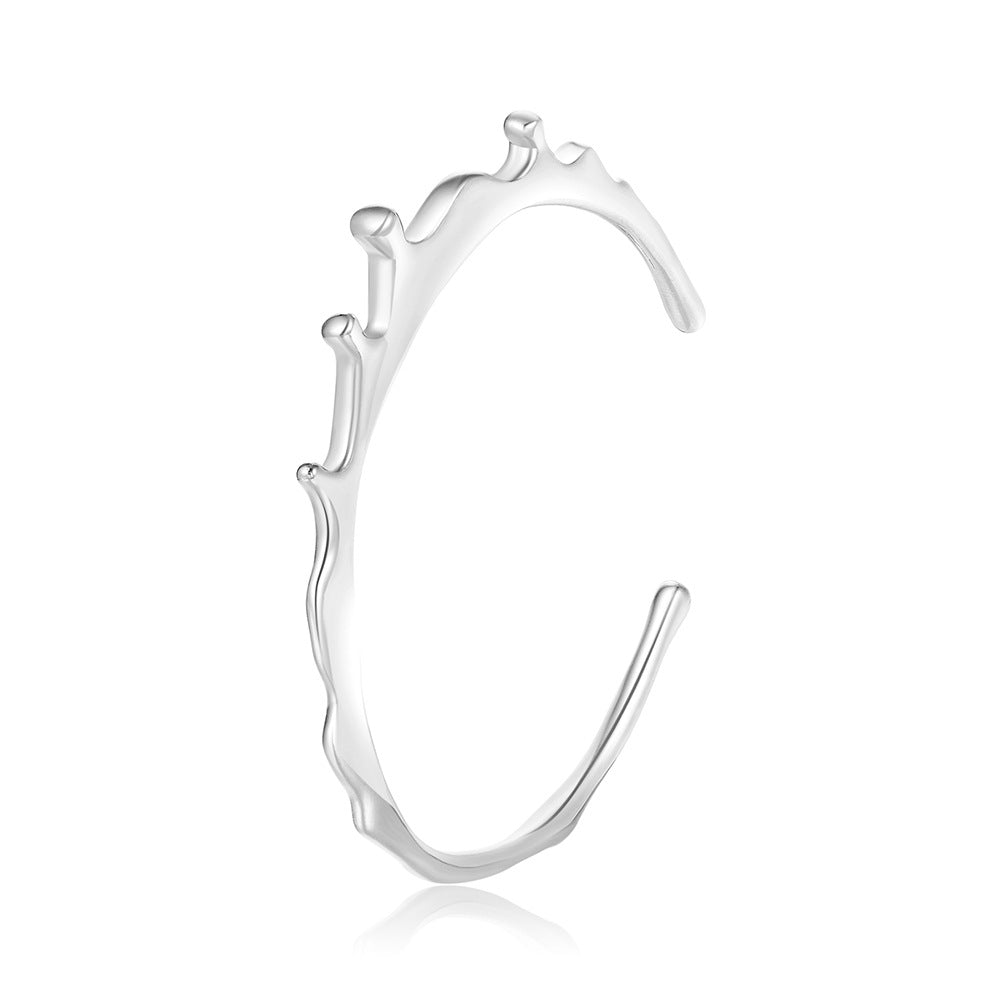 Minimalist Gold Plated Geometric Teardrop Titanium Steel Bracelet