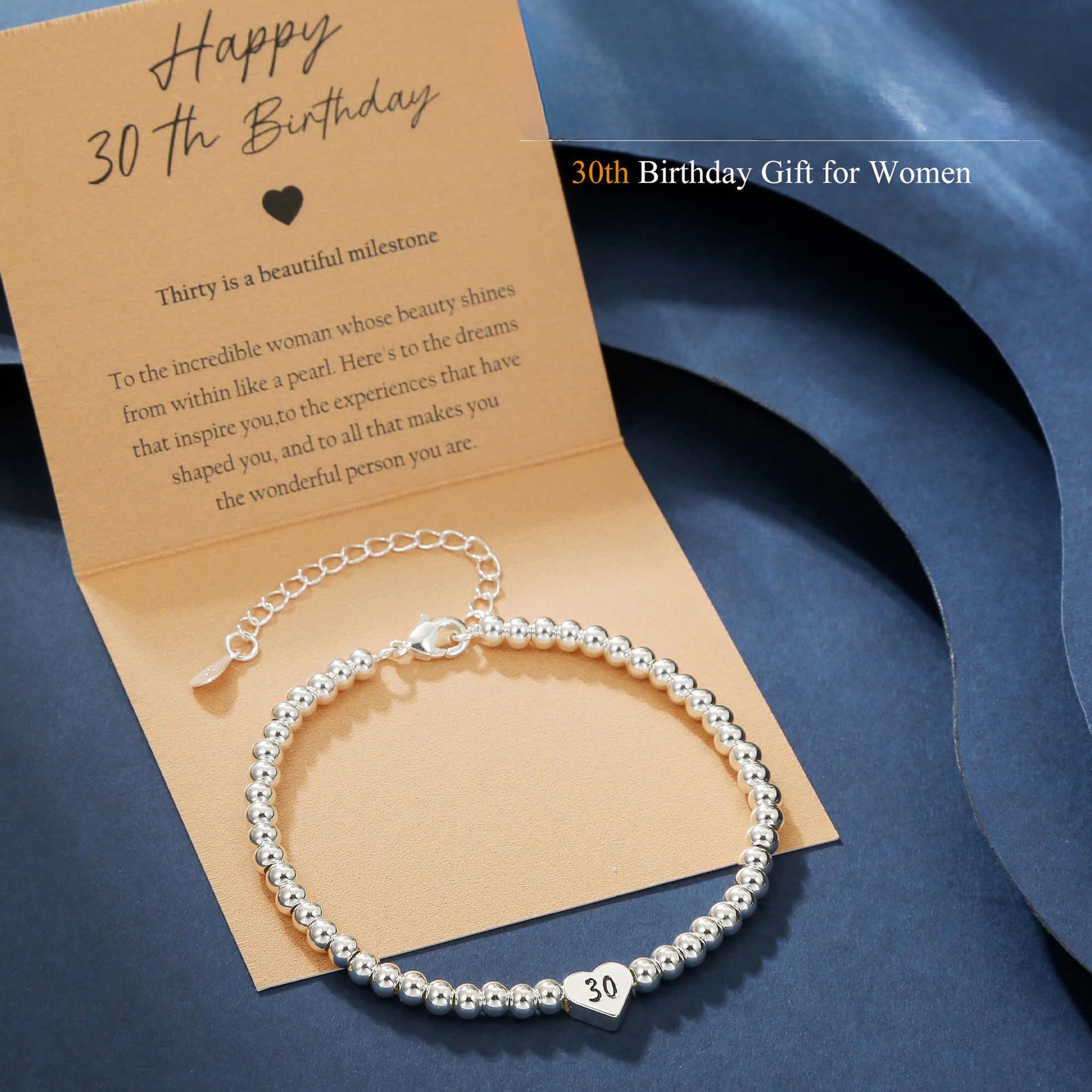 Minimalist Heart Shaped Polished Brass Ball Chain Bracelet for Women