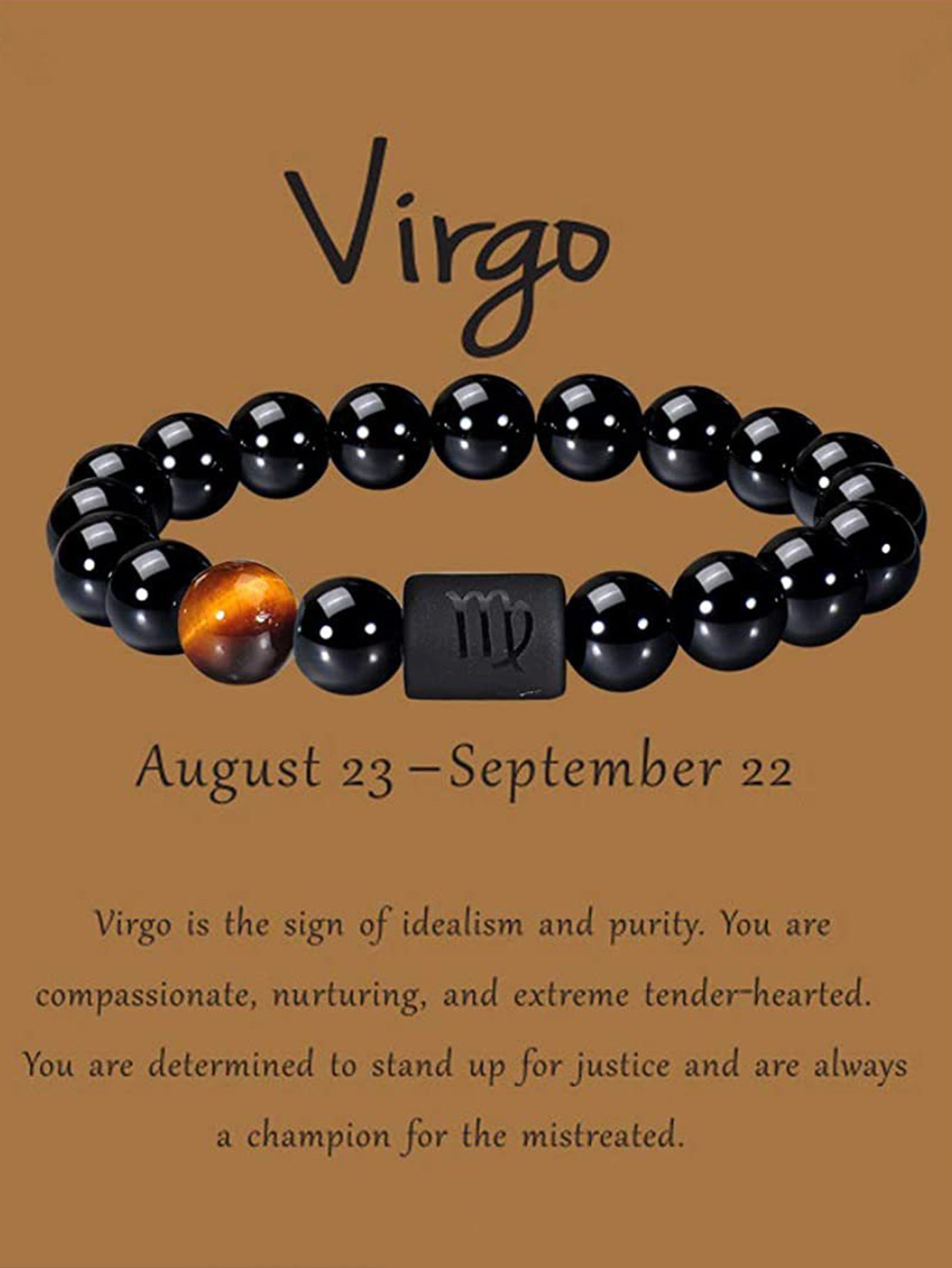 Unisex Natural Stone Zodiac Beaded Bracelet
