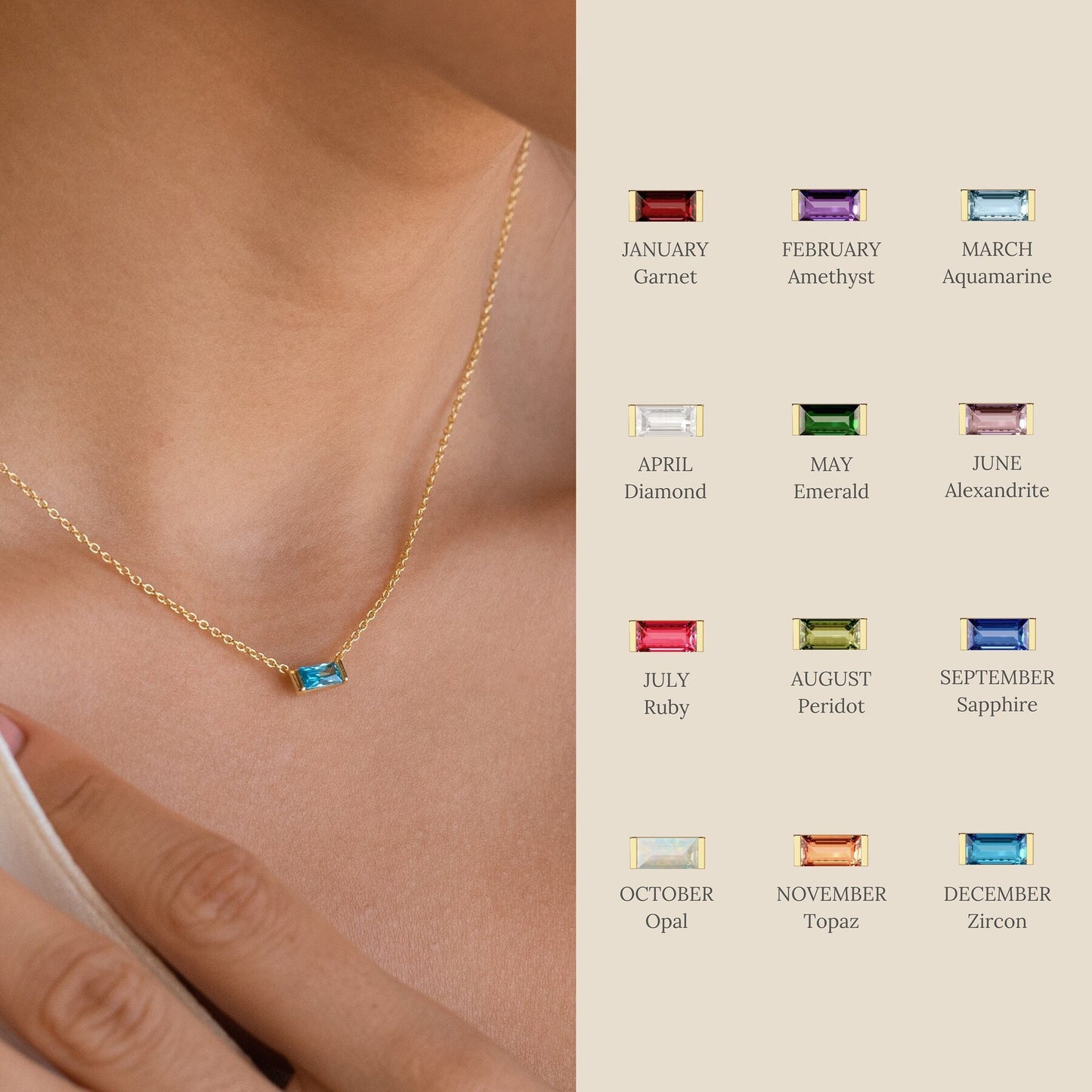 Collana Geometrica Placcata in Acciaio al Titanio con Zirconia Cubica Pietra Portafortuna Unisex