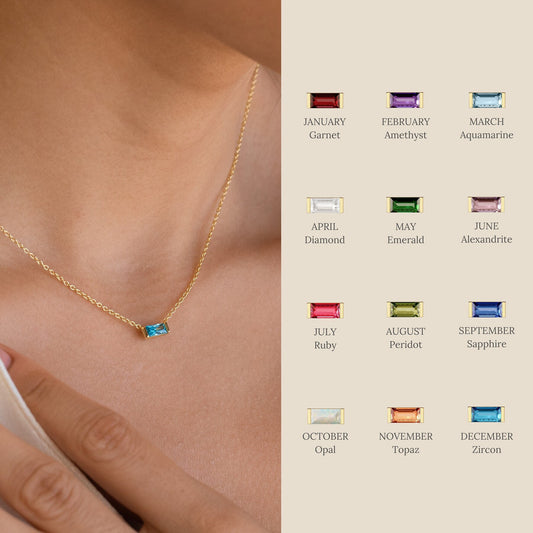 Geometric Titanium Steel Plated Necklace with Cubic Zirconia Birthstone for Unisex