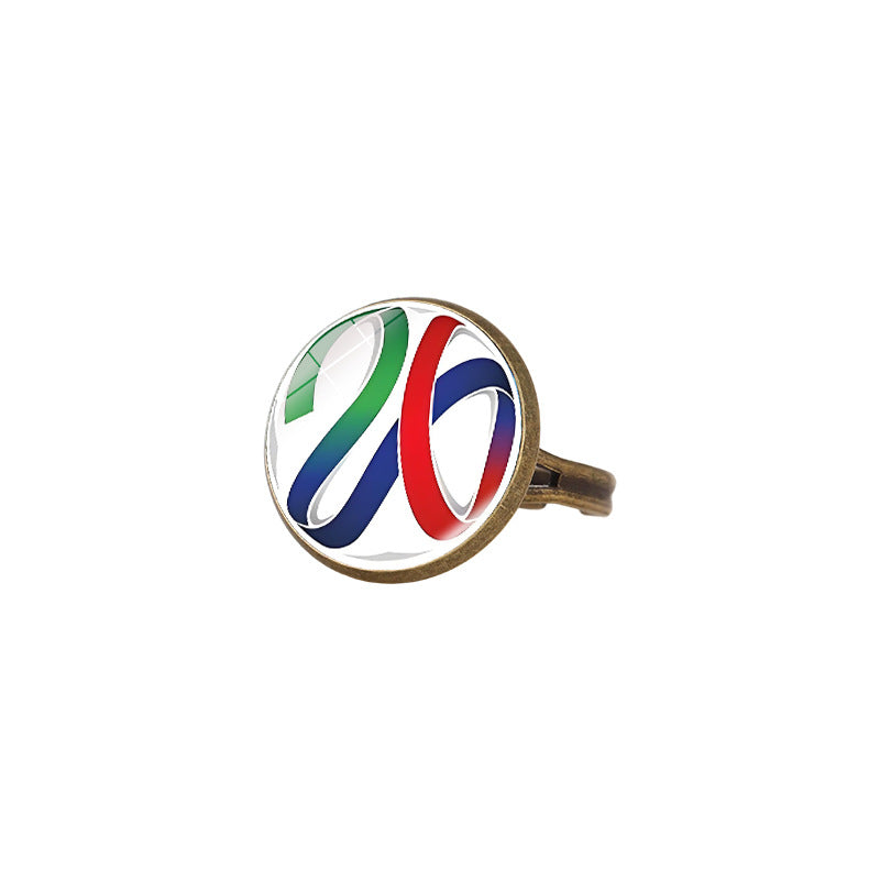 Sporty Geometric Alloy Plated Ring Unisex Fashion Jewelry