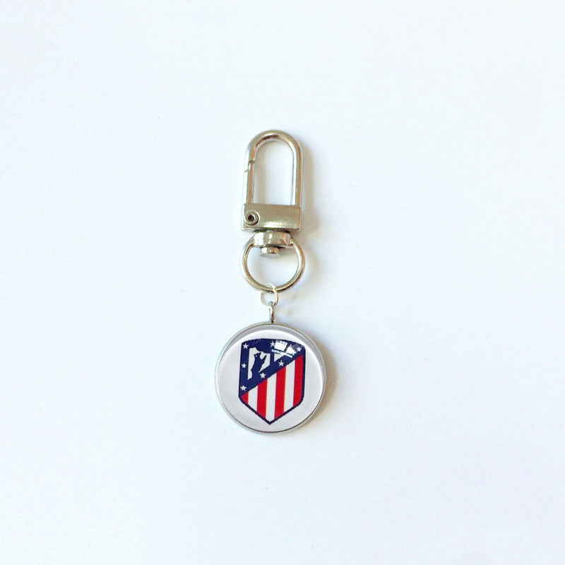 Llavero Deportivo de Acero Inoxidable con Colgante de Club de Fútbol
