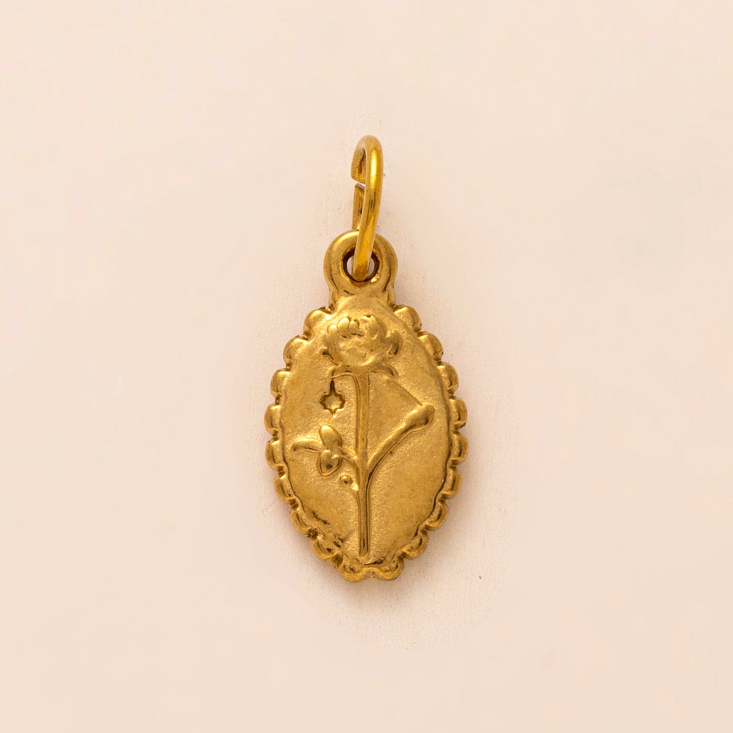 Vintage Floral 18K Gold Plated Stainless Steel PVD DIY Charm Bar