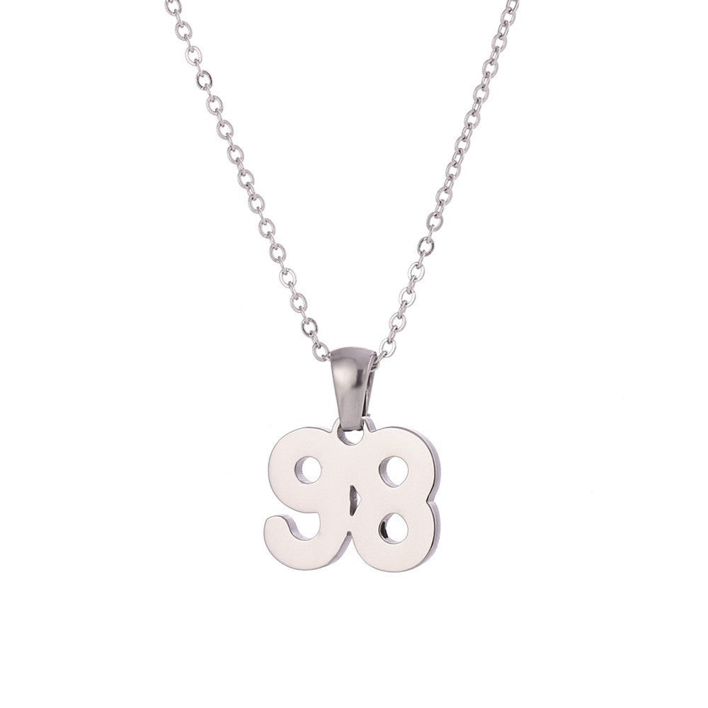 Collana Pendente Geometrica Minimalista da Donna in Acciaio Inox con Placcatura in Oro 18K e Finitura Smaltata