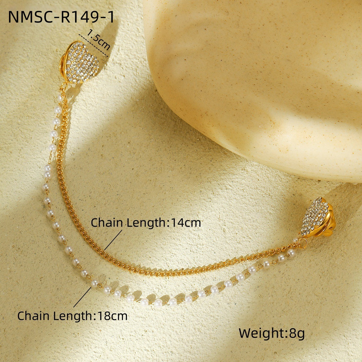 Spilla da Bavero a Cuore in Acciaio Inossidabile, alla Moda, con Intarsio di Strass per Uomini e Donne, Accessorio Premium Elettroplaccato per Colletto di Camicia