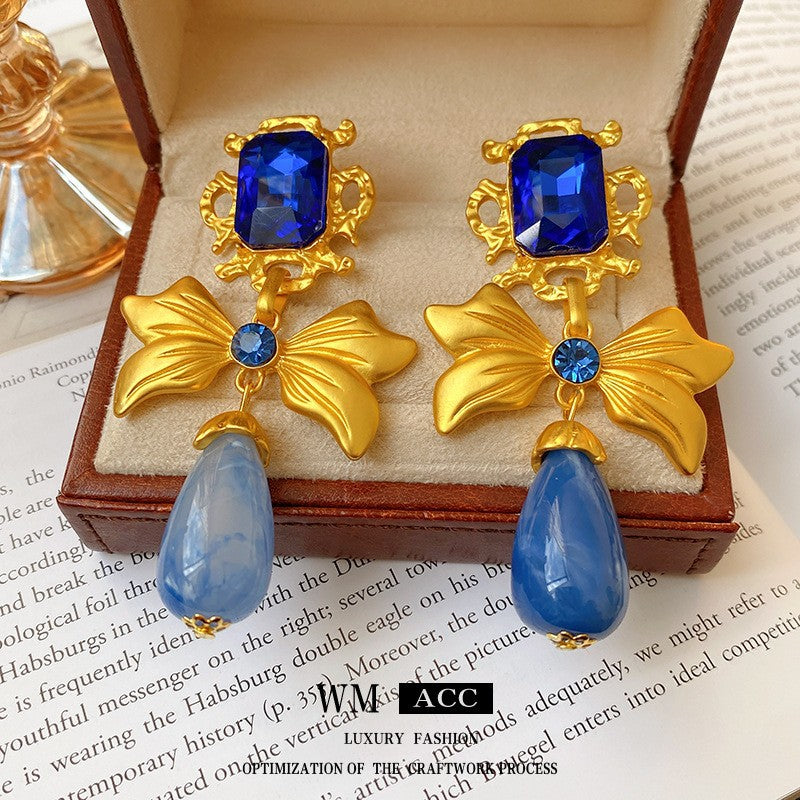 Pendientes de Aro Geométricos con Perlas y Flores Vintage para Mujer con Postes de Acero Inoxidable