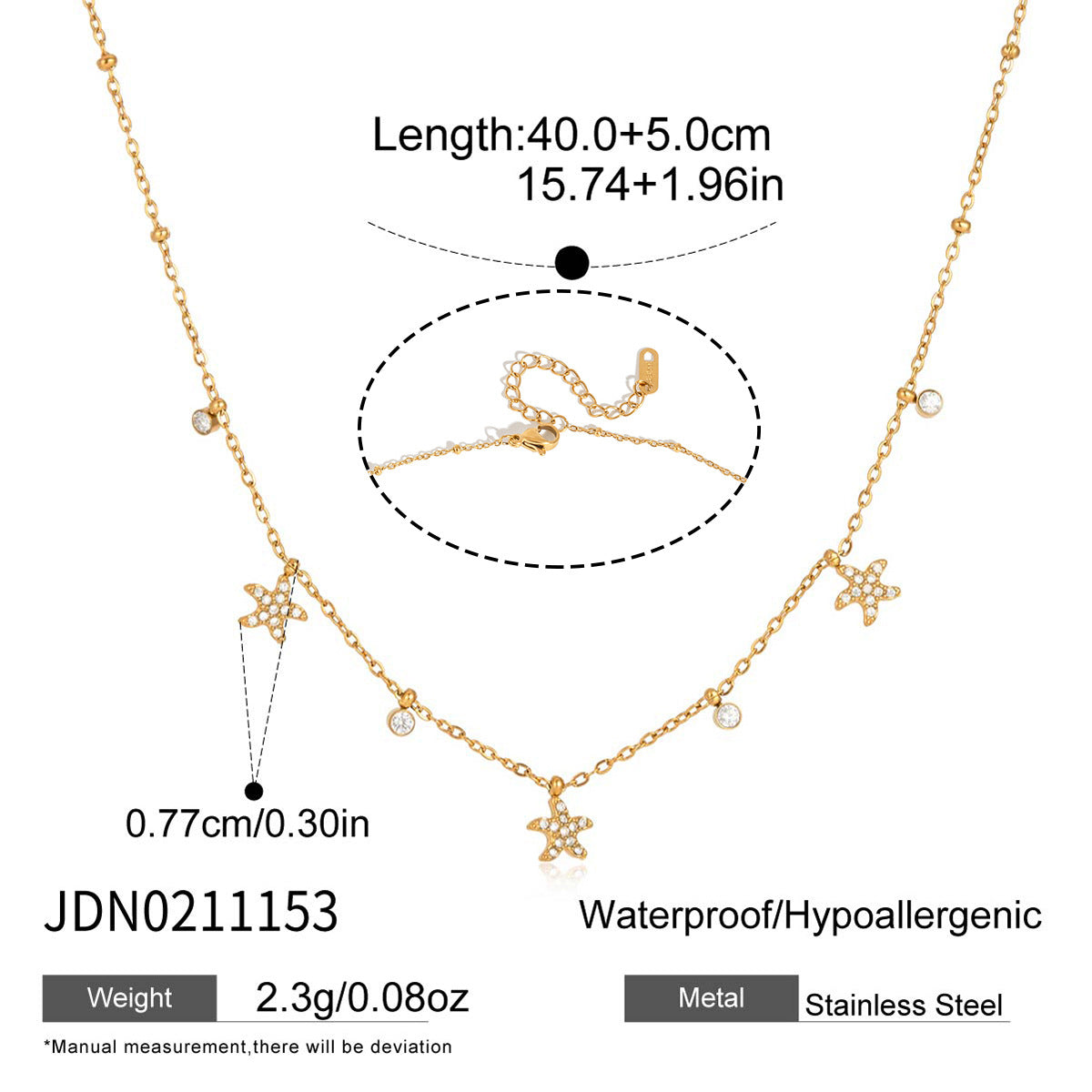 Elegant Round Geometric Cubic Zirconia Stainless Steel and Titanium Steel Jewelry Set for Women with Plated Cable Chain