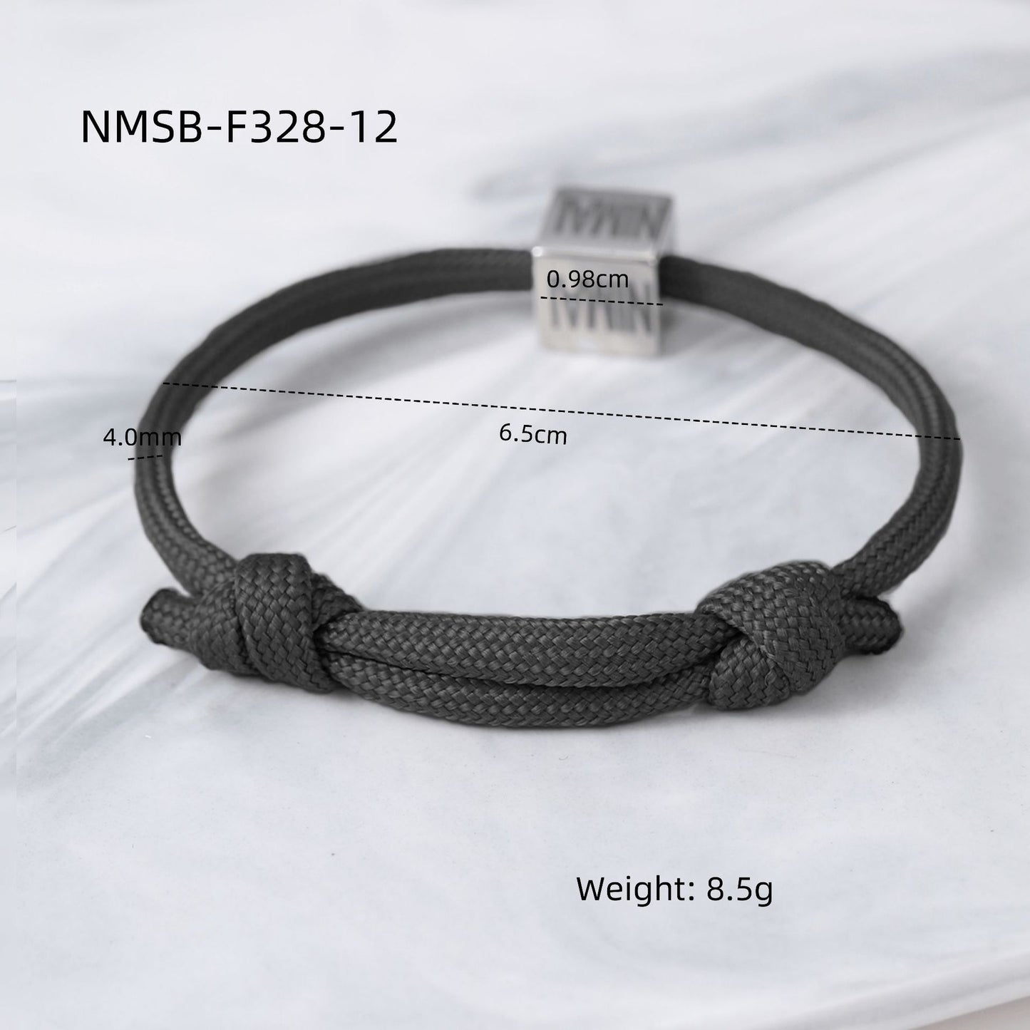 Bracciale Intrecciato Regolabile in Stile Ufficio alla Moda in Acciaio al Titanio con Finitura Galvanizzata da Donna