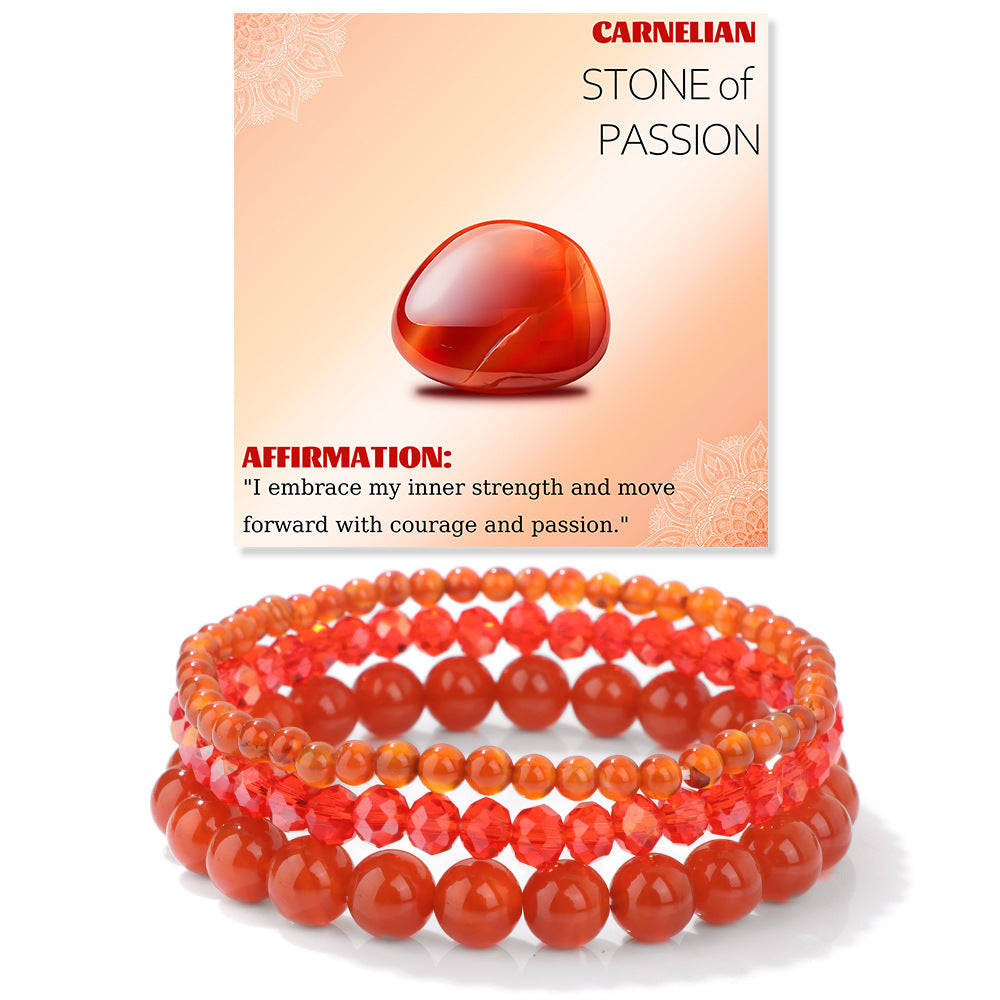 Minimalist Sweet Geometric Gemstone Beaded Stretch Bracelet Set