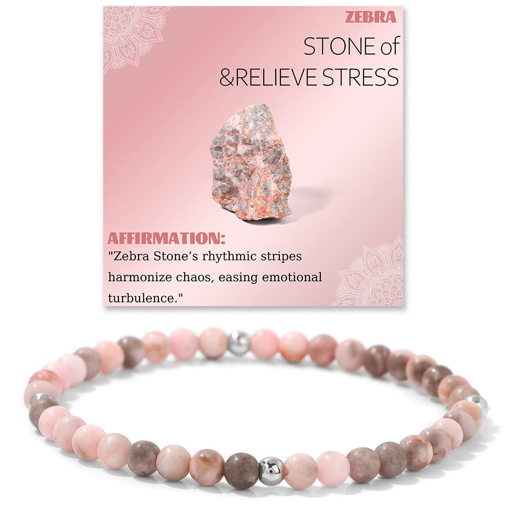 Elegant Sweet Hand-woven Geometric Stone Beaded Bracelet for Women