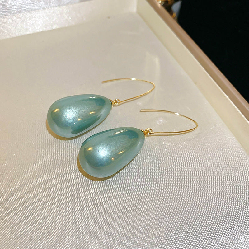 Elegantes pendientes de lágrima de cobre chapado para mujer con postes de plata de ley 925, joyería minimalista de moda de lujo para la oficina y uso diario