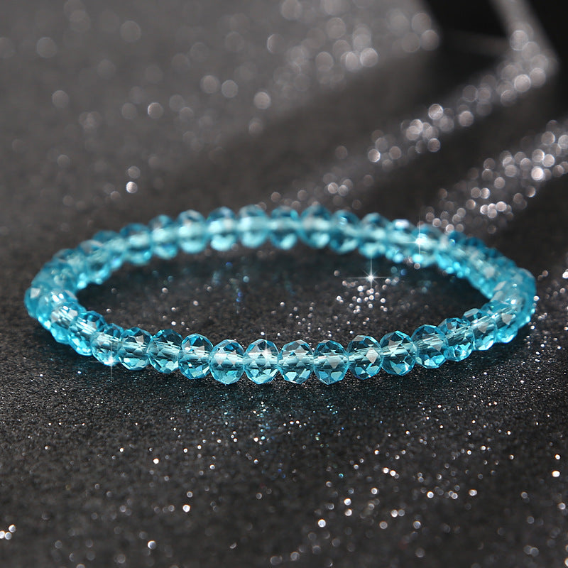 Sweet Minimalist Geometric Round Crystal Bracelet for Women