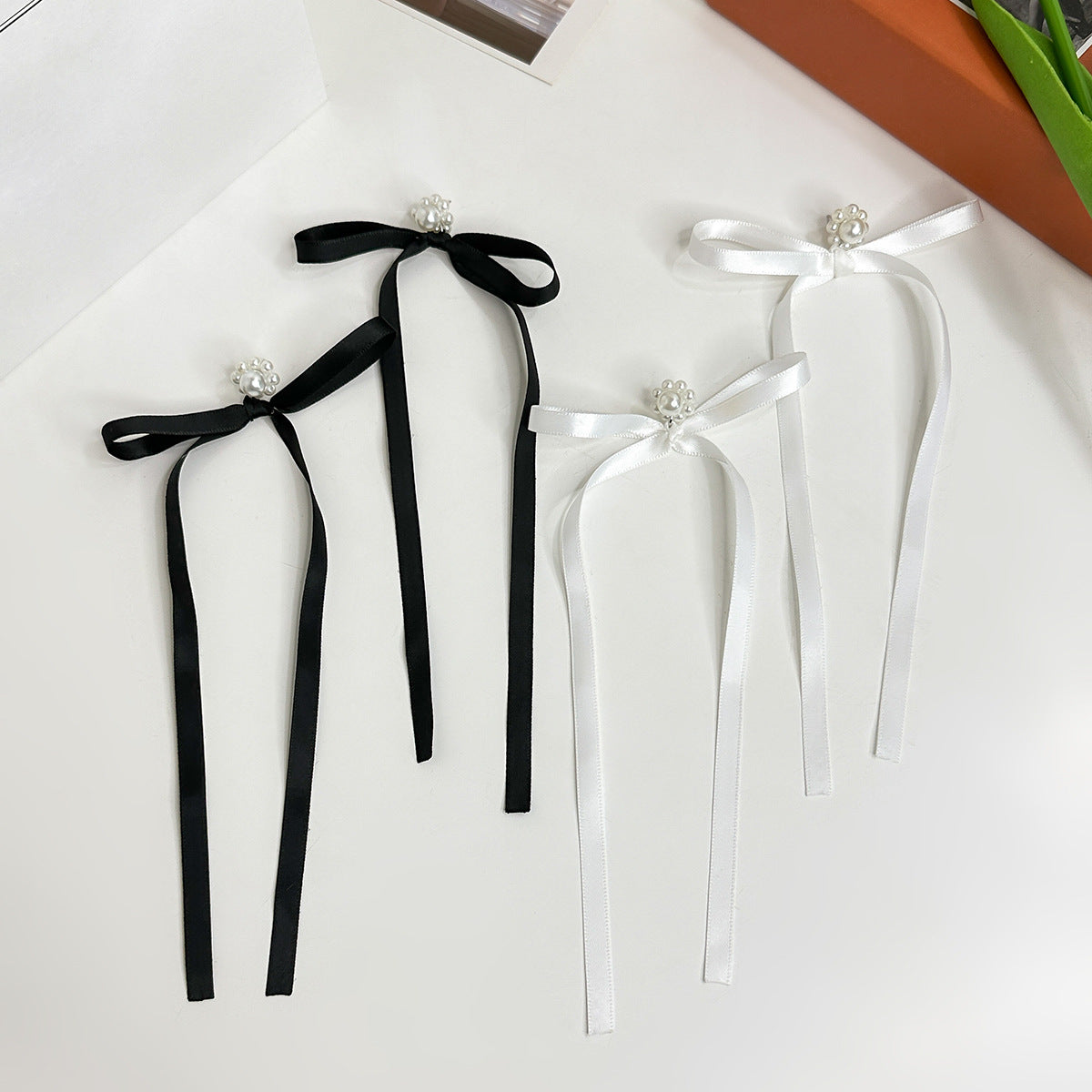 Aretes tipo broquel con borlas, lazos, perlas de imitación y flores de cristal estilo bohemio exagerado para mujer
