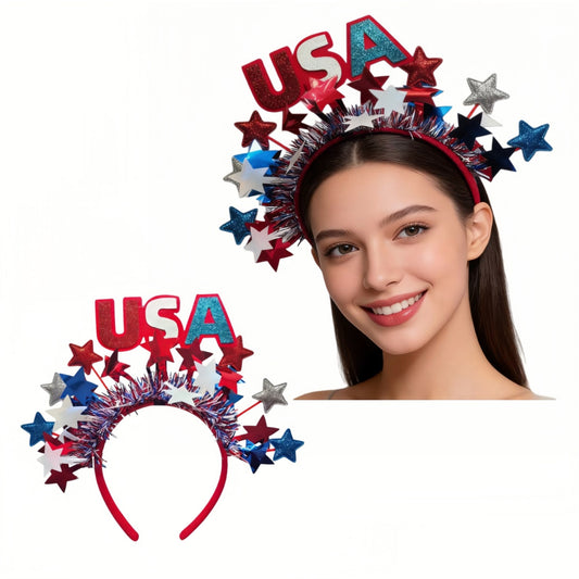 Star Resin Headband for USA Independence Day Party