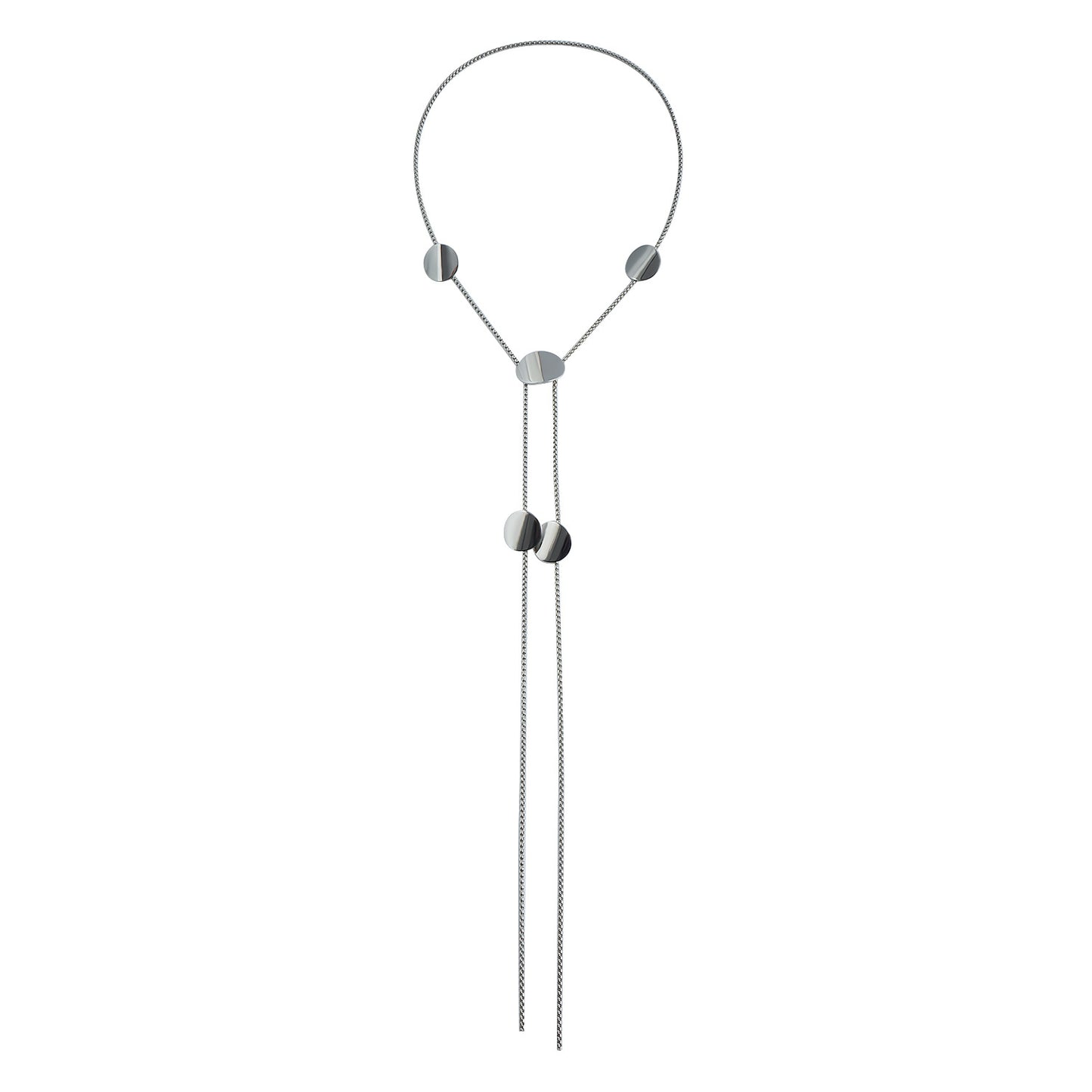 Collar con Colgante de Círculo Geométrico Minimalista de Aleación con Acabado Pulido y Longitud Ajustable para Mujer