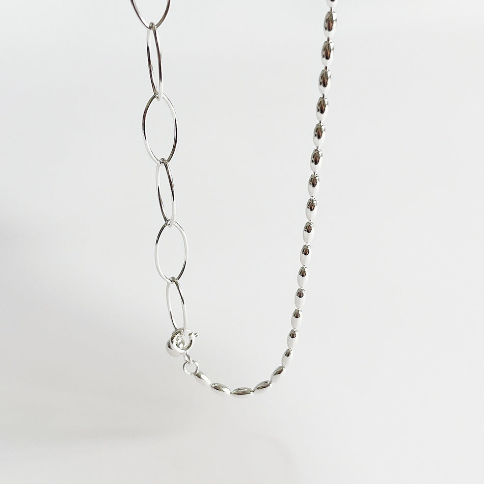 Collana con ciondolo geometrico in argento sterling 925 da donna, gioielli minimalisti stile vintage