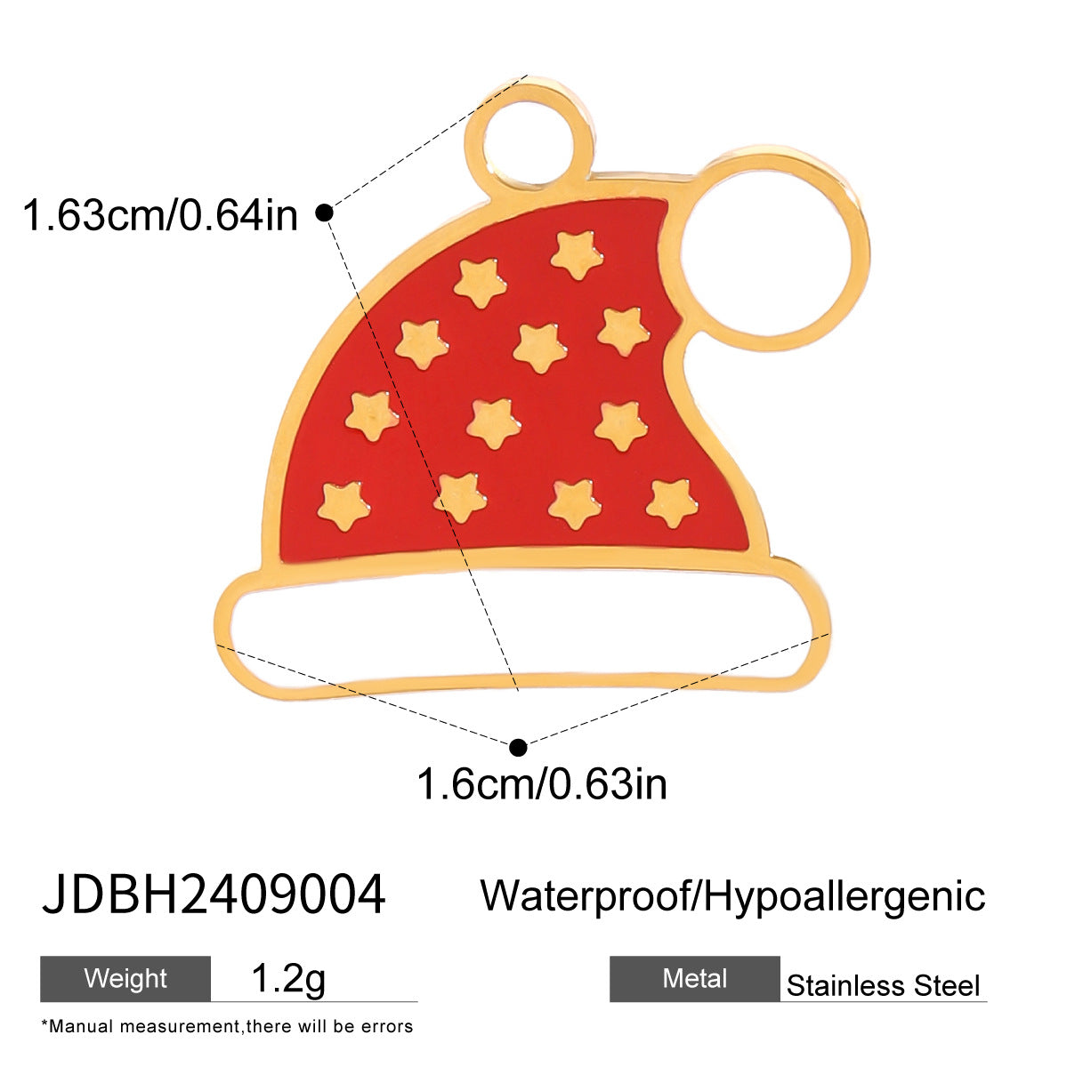 Fashionable Christmas Snowflake and Santa Bell Stainless Steel Bracelet for Women with Plated Finish