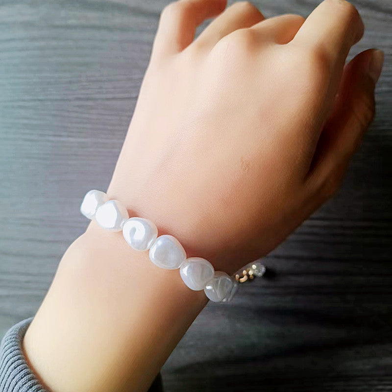 Minimalist Sweet Heart Shape Pearl Bracelet for Women