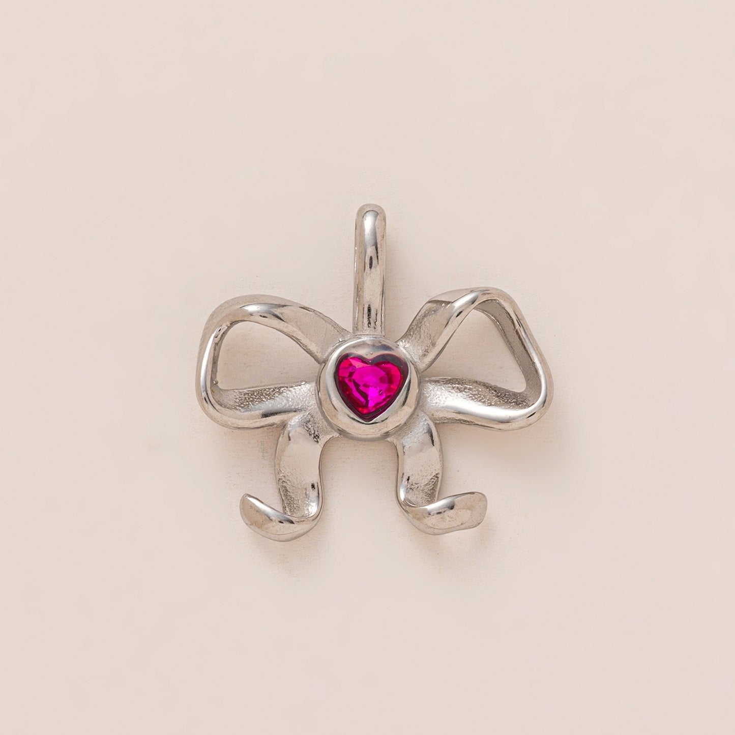 Vintage 18K Gold Plated Stainless Steel Heart Pendant Charm Bar for Women