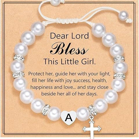 8mm Imitation Pearl Heart Woven Bracelet Unisex Fashion Jewelry Gift