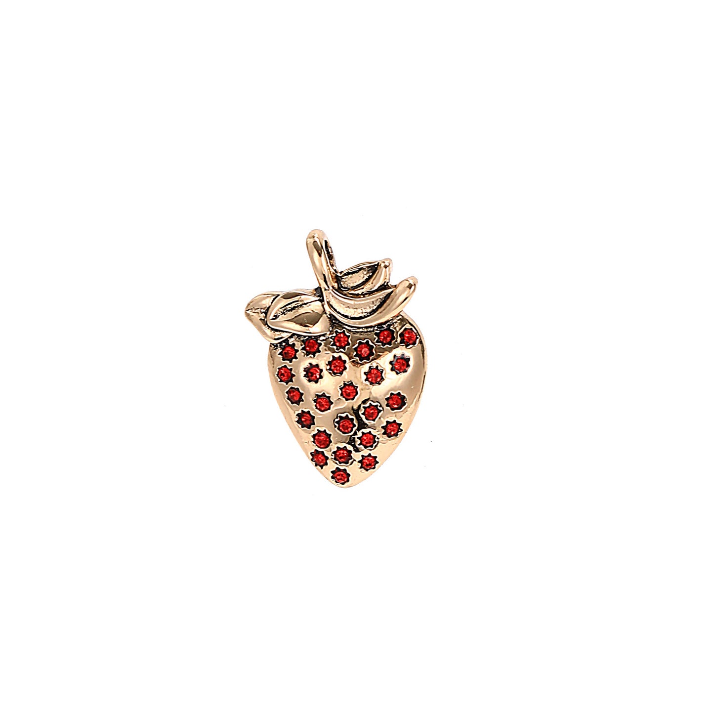 Colorful Cubic Zirconia Watermelon and Elephant Pendant Necklace 18K Gold Plated Alloy Fashion Jewelry for Women