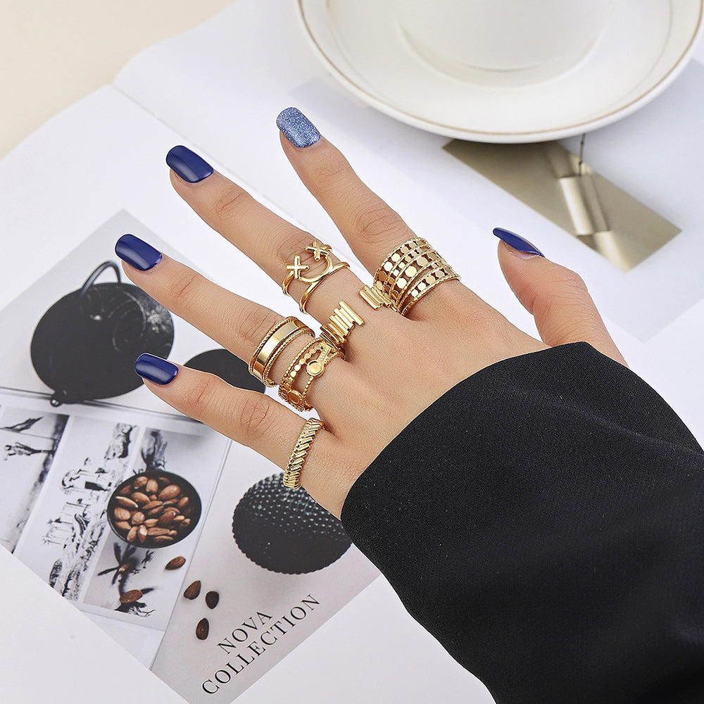 Minimalist Geometric Round Titanium Steel Plated Open Ring for Unisex