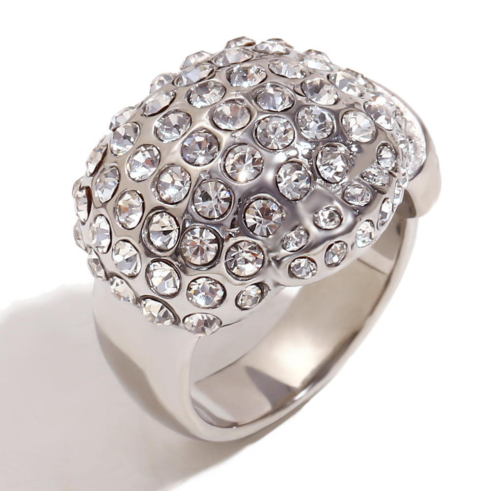 Anillo de acero inoxidable geométrico de inspiración vintage con chapado en oro de 18 quilates para hombre