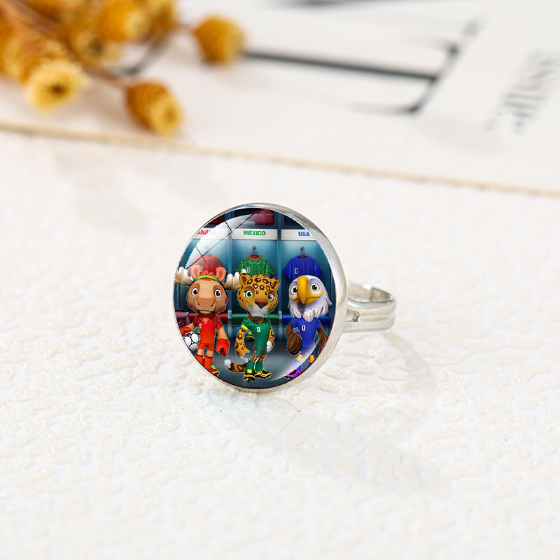 Anillo Deportivo de Aleación con Baño de Oro Joyería de Moda Unisex
