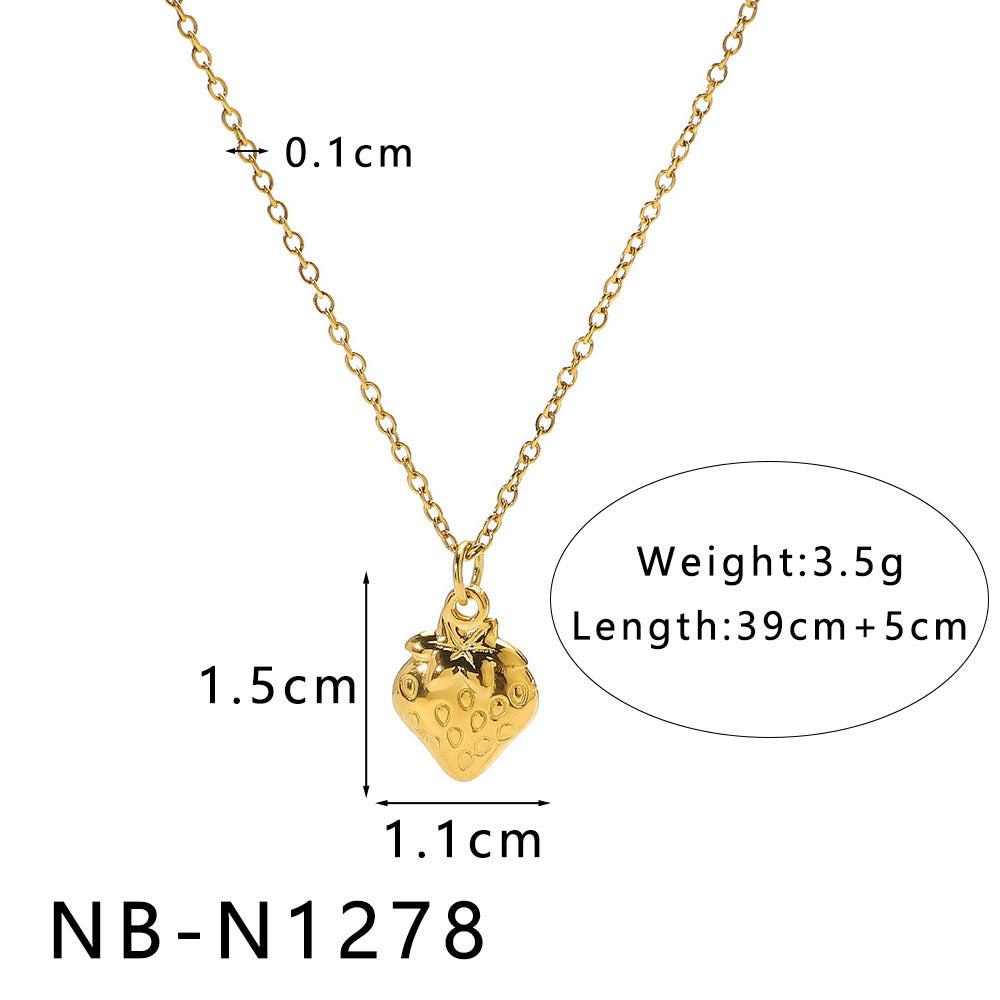 Collana con pendente geometrico minimalista da donna con design a intaglio, catena in acciaio inossidabile e finitura placcata sottovuoto in oro 18 carati