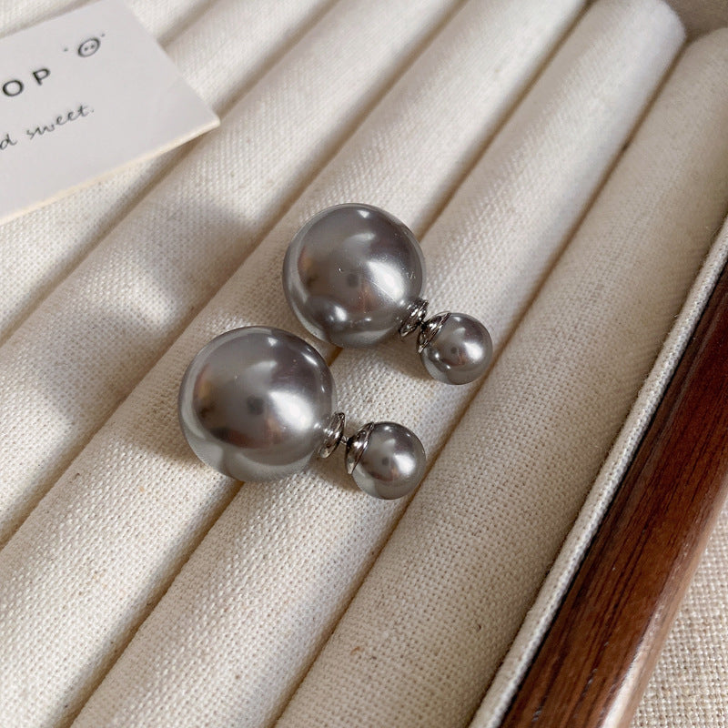 Eleganti Orecchini a Perno da Donna in Stile Francese Vintage con Zirconi Geometrici e Perle Imitazione