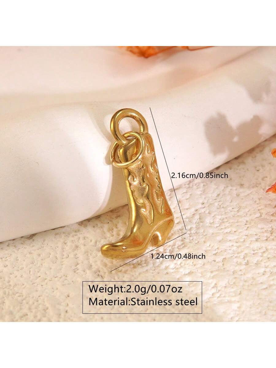 Vintage Heart Stainless Steel Plated Charm Bar Pendant