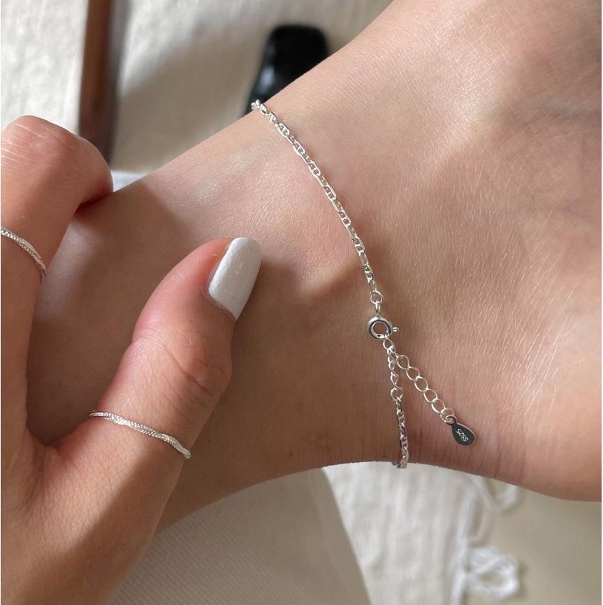 Cavigliera da donna in argento sterling S925 a forma di stella minimalista con finitura placcata