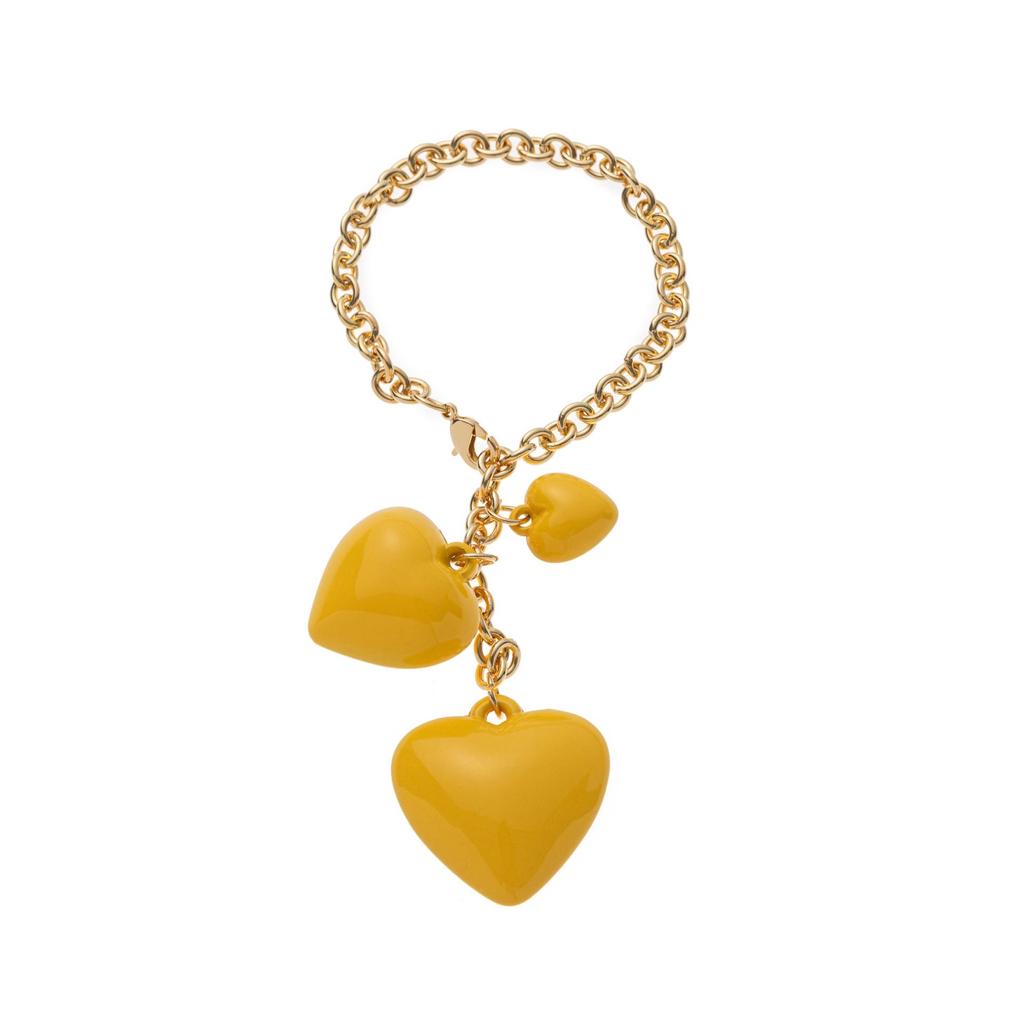 Heart Shaped Plated Brass Resin Pearl Keychain Bag Charm