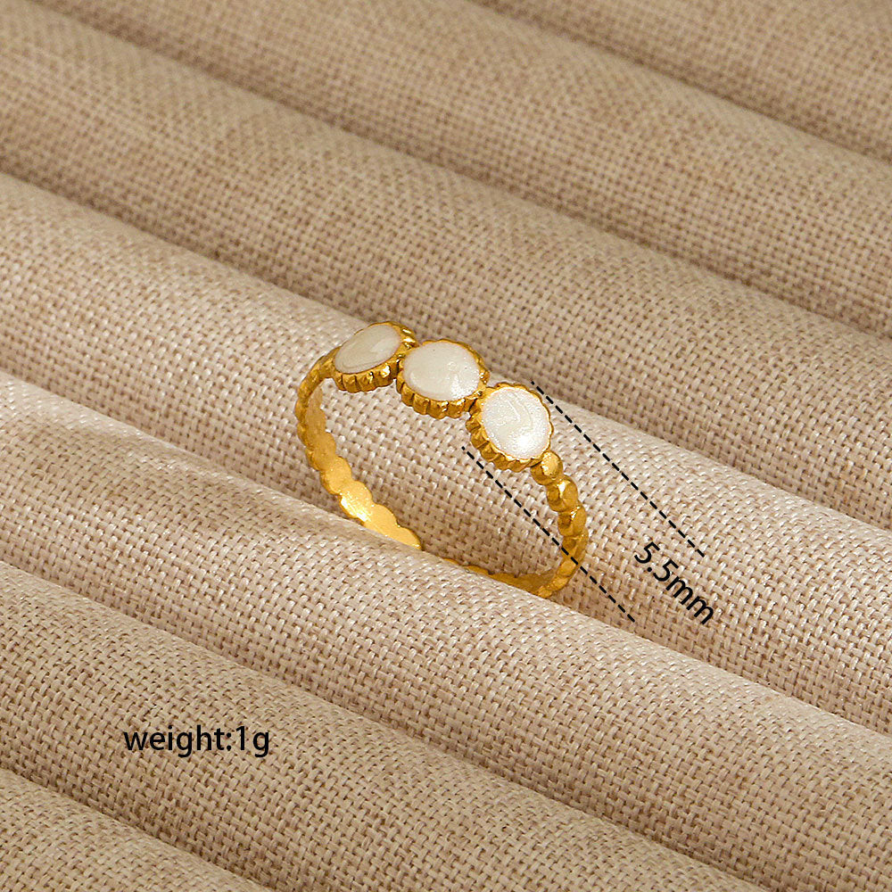Anillo abierto irregular de acero inoxidable para mujer con baño de oro de 18K, diseños geométricos de corazón, estrella, letras y constelaciones