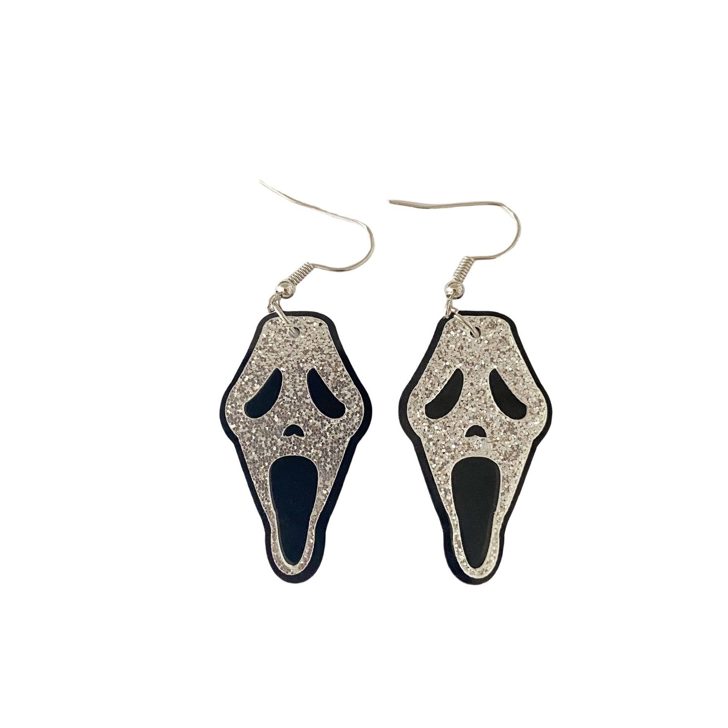 Pendientes oscuros góticos de acrílico con forma de daga geométrica para mujer, con acabado artesanal