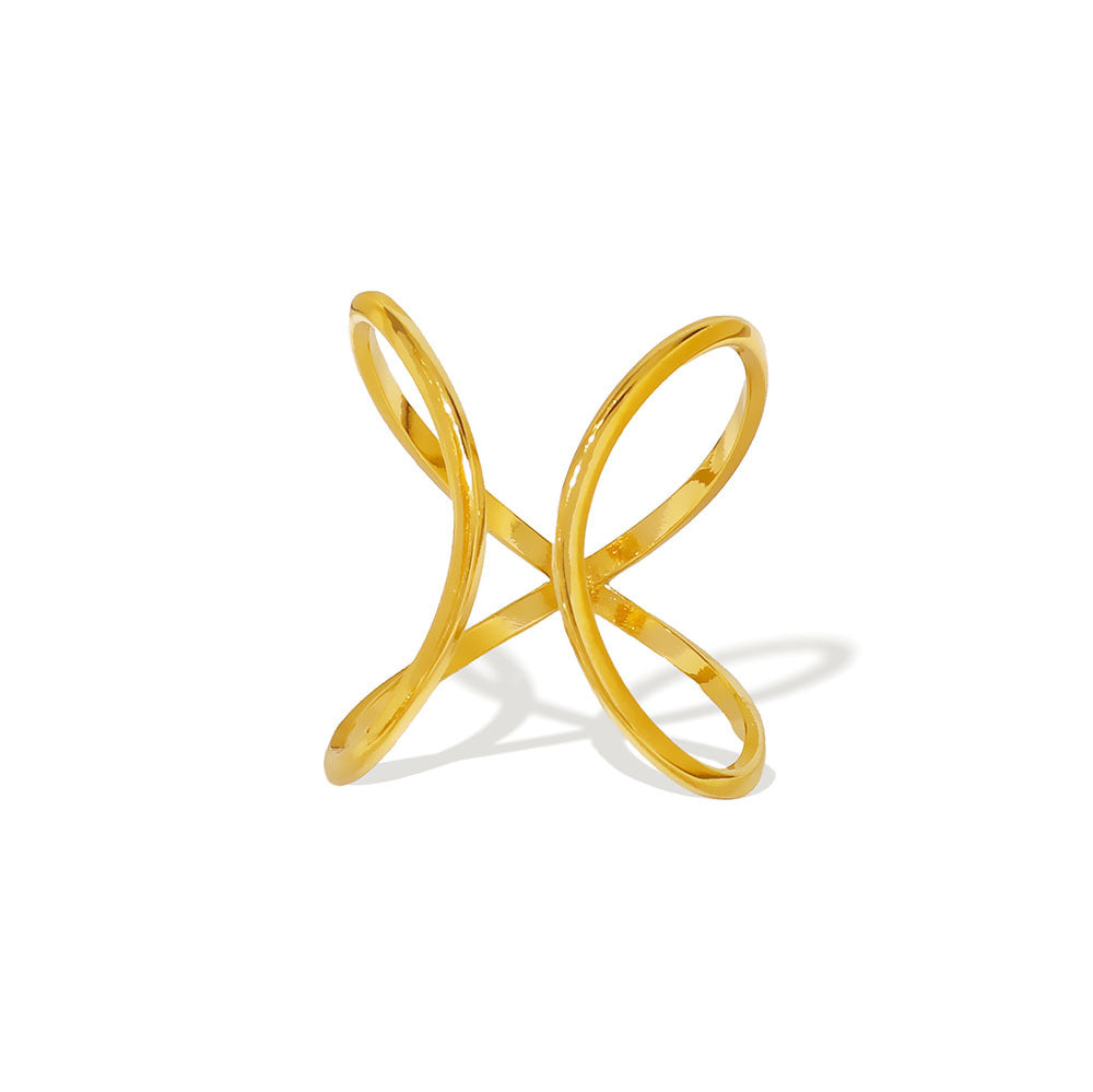 Minimalist Geometric Stainless Steel Open Ring with Polished Finish for Unisex Wear