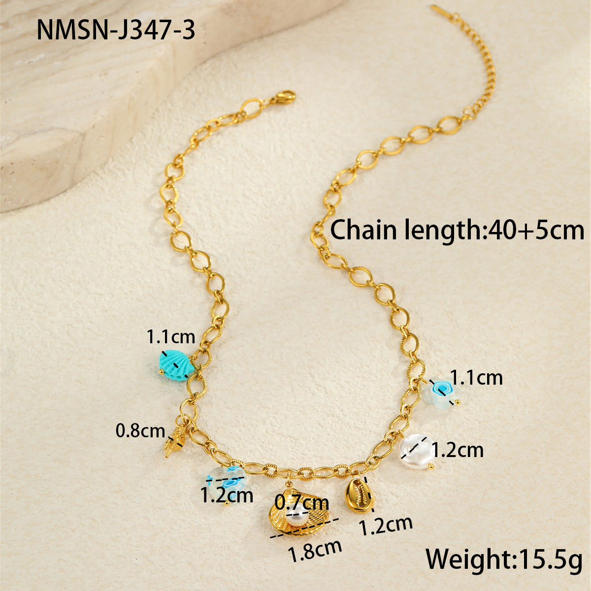 Collana alla moda in acciaio inossidabile a forma di stella con finitura smaltata da donna, gioielli Dopamine ispirati all'oceano
