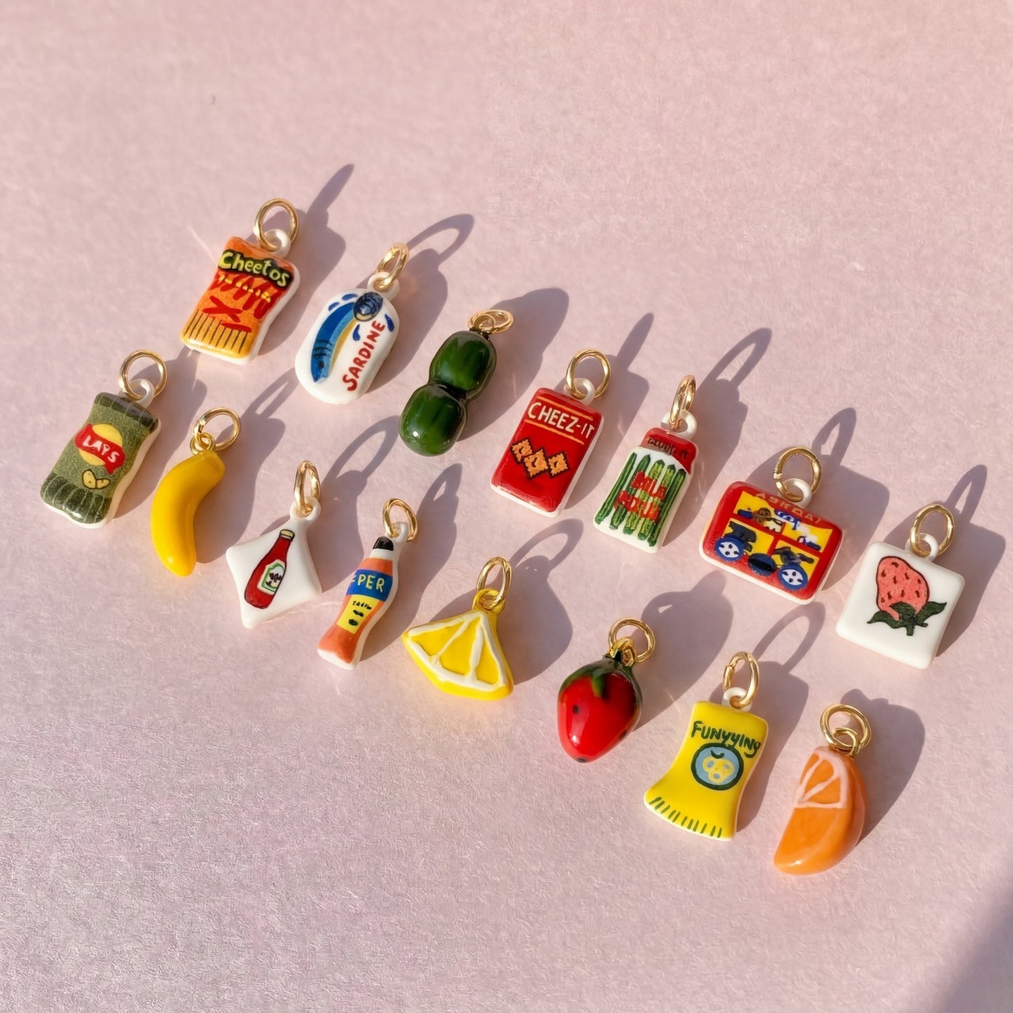 Sweet Plated Brass Fruit Shoe Charm Accessory