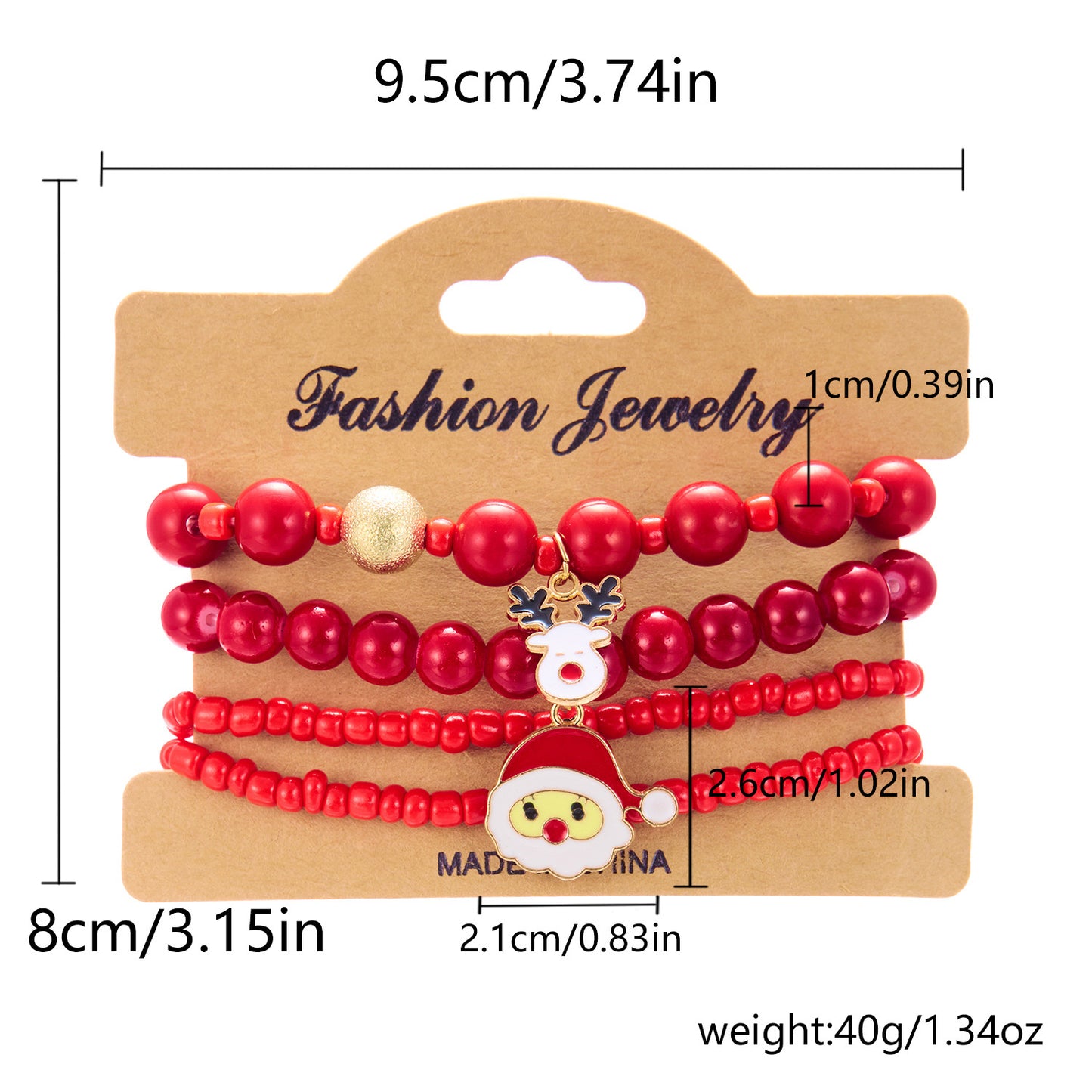 Bracciale da donna natalizio con pupazzo di neve e Babbo Natale in stile cartone animato, in lega di zinco con lavorazione artigianale