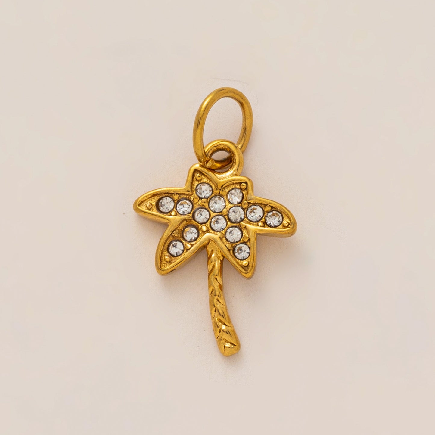 Vintage 18K Gold Plated Stainless Steel PVD DIY Charm Bar Pendant