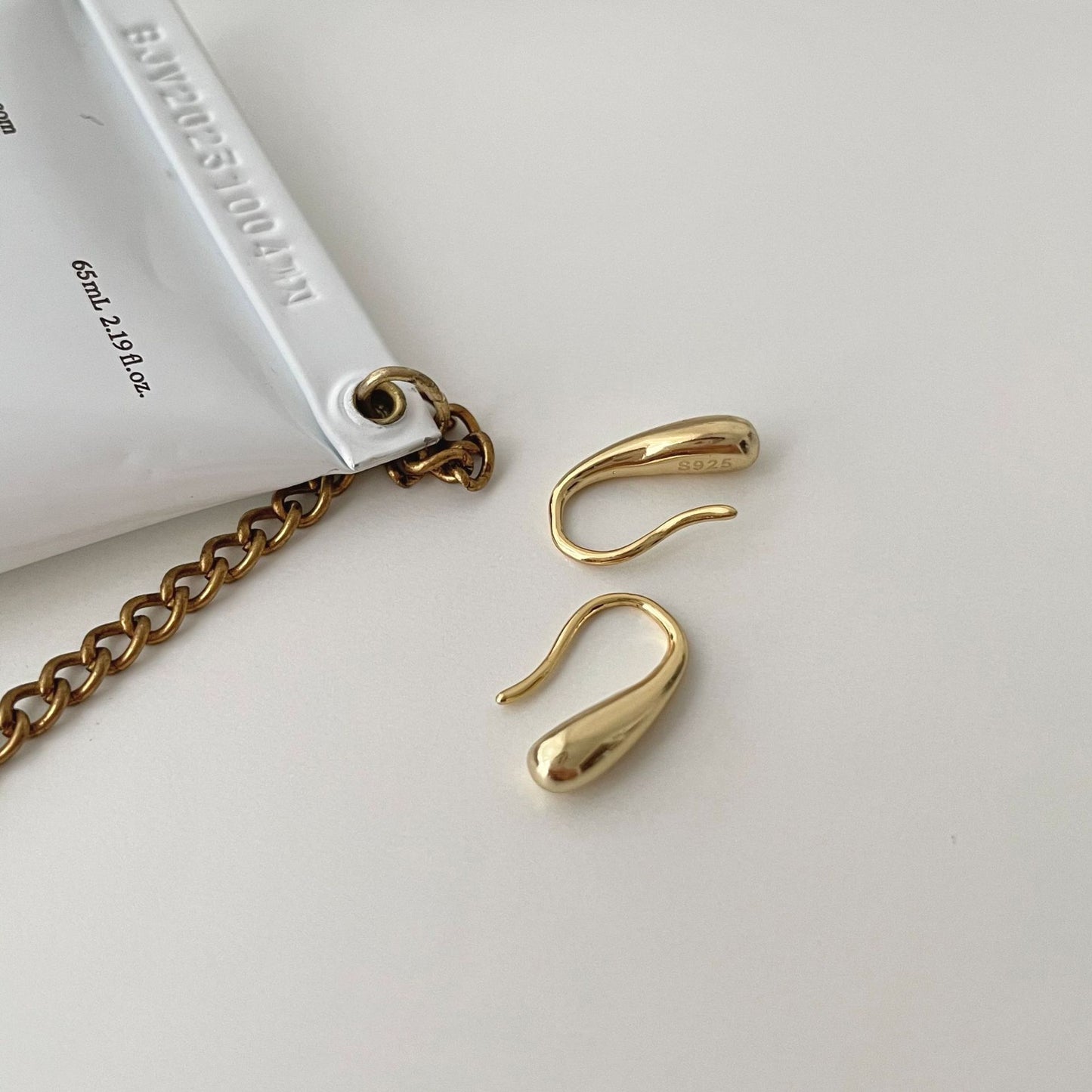 Orecchini a goccia geometrici minimalisti in argento sterling 925