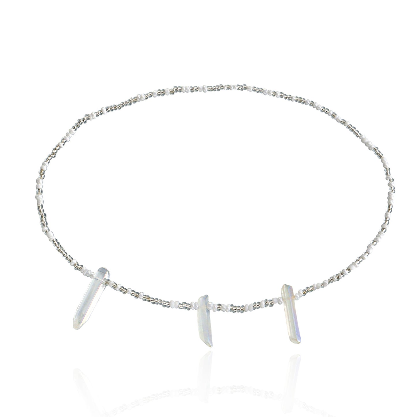 Minimalist Geometric Alloy Anklet for Women with Crystal Accents and Elastic Cord