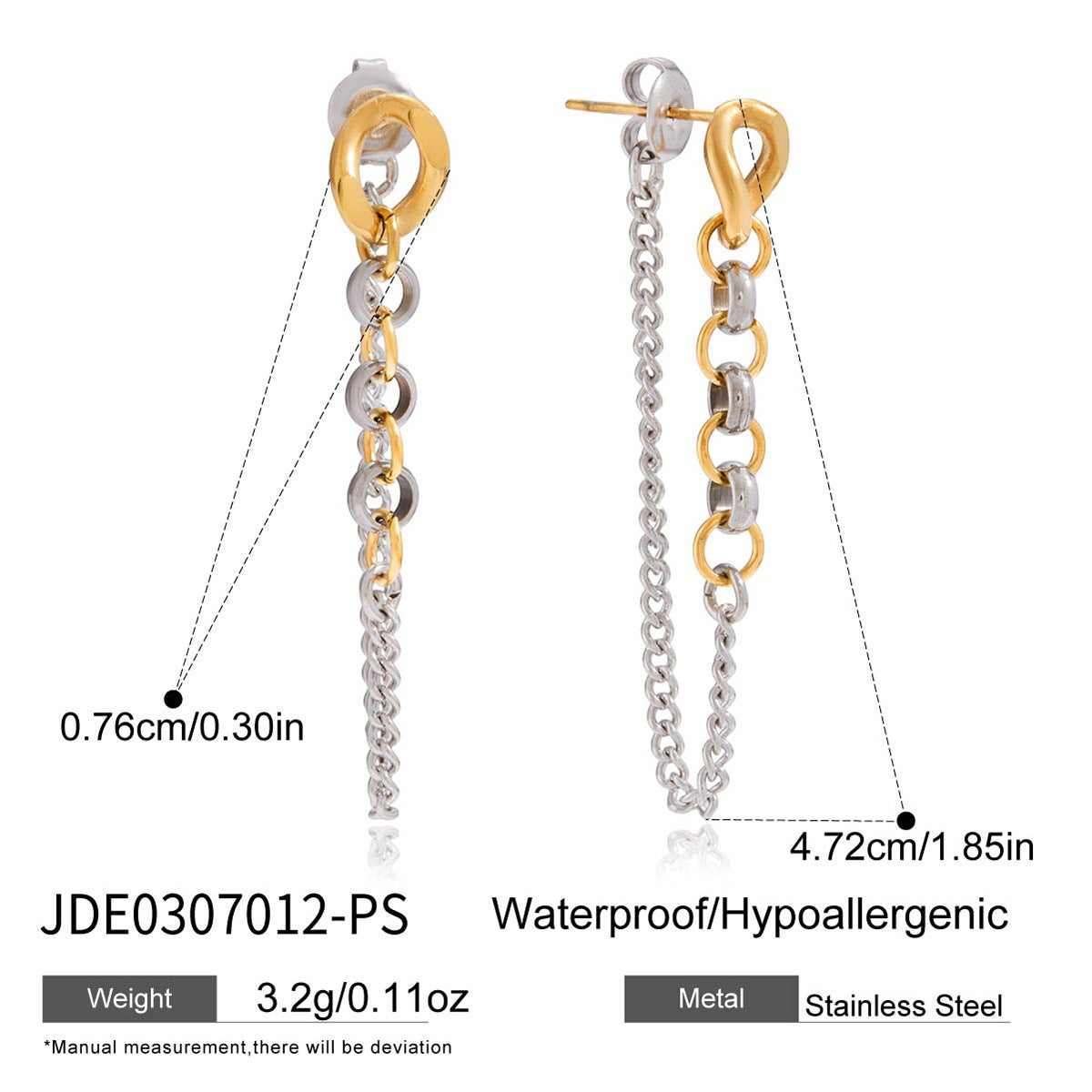 Pendientes de borla geométricos de lujo de acero inoxidable chapado en oro de 18 quilates, pendientes colgantes de joyería para mujer