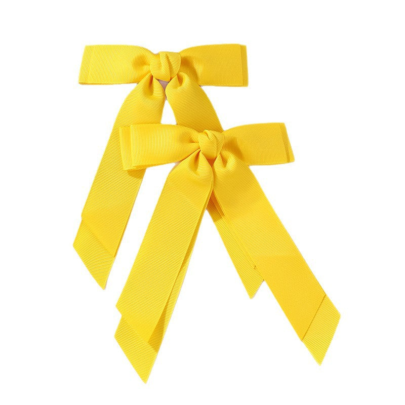 Fermaglio per Capelli a Forma di Fiocco Stile Naturale per Bambine con Dettagli in Nastro e Volant Fermaglio a Becco d'Anatra in Resina Plastica Accessorio per Capelli di Ispirazione Francese