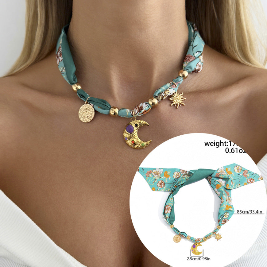 Sweet Plated Zinc Alloy Starfish Butterfly Pendant Necklace for Women