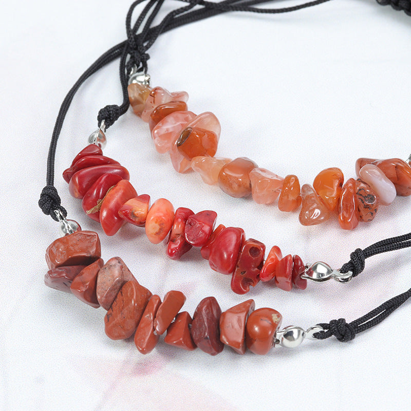 Elegant Geometric Crystal Beaded Bracelet Unisex Handmade Stone Jewelry