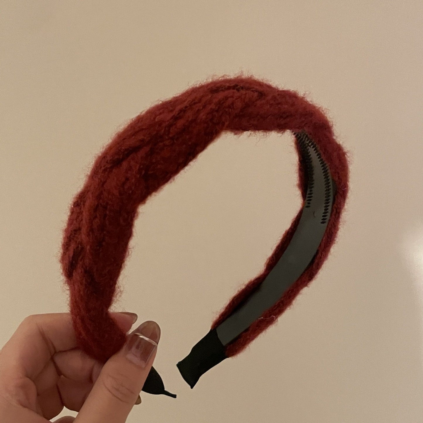 Diadema elegante de terciopelo floral para mujer con diseño redondo, accesorio para el cabello retro hecho a mano para otoño e invierno